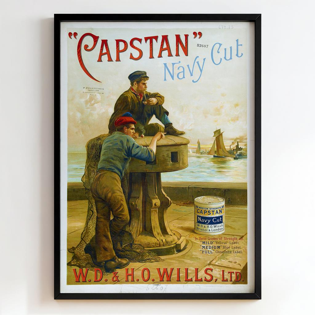 Ретро постер "Capstan Navy Cut 1900"