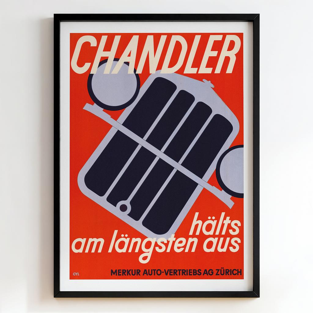 Ретро постер "Chandler – Hälts am längsten aus 1933 – Herbert Leupin"