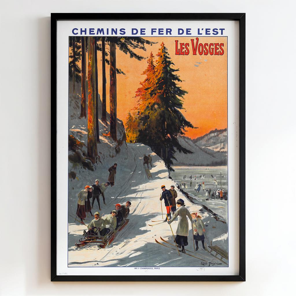 Ретро постер "Les Vosges – Chemins de Fer de l’Est – Louis Tauzin (1910)"