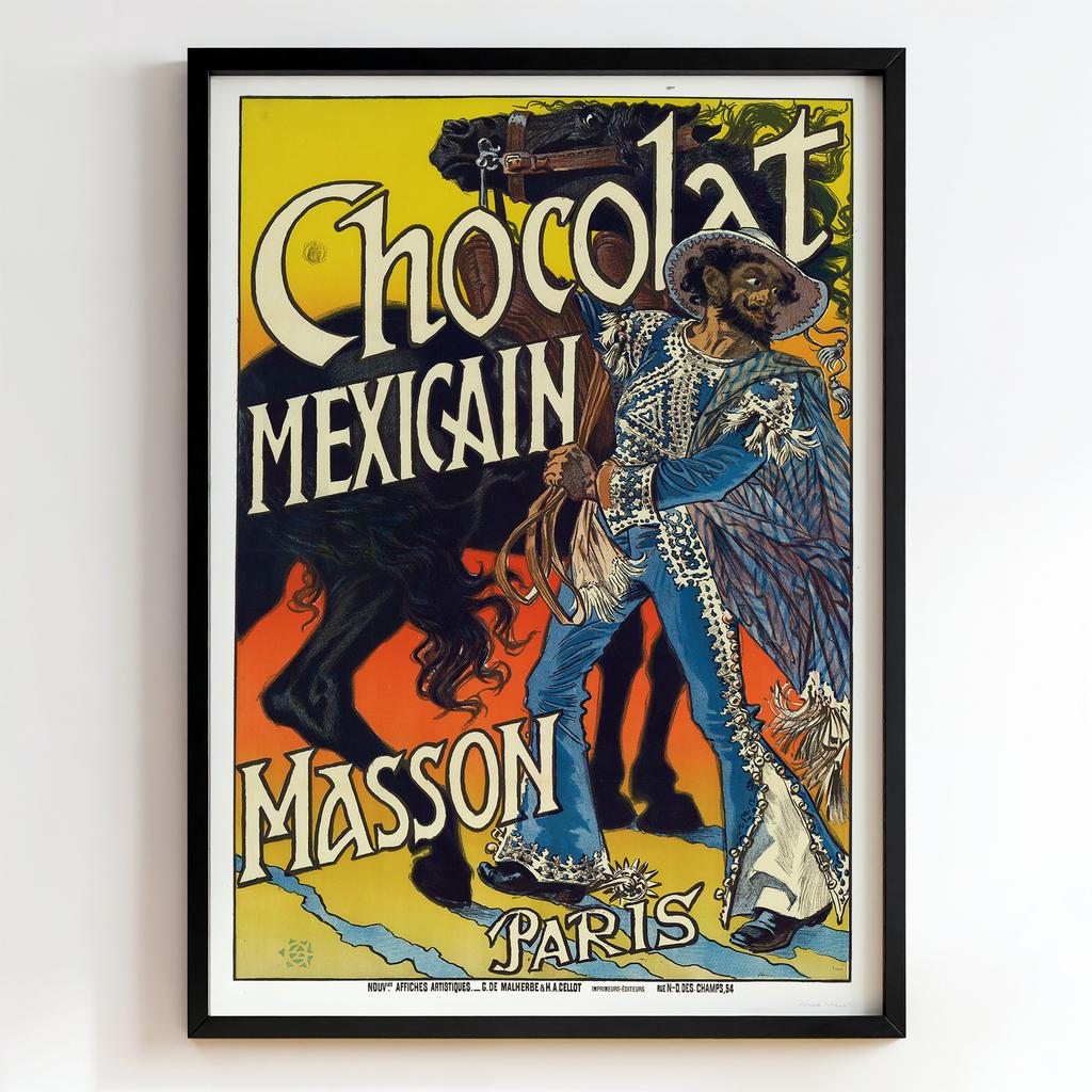 Ретро постер "Chocolat Mexicain Masson – Théophile Steinlen (1892)"