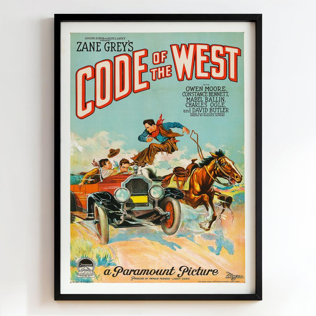 Ретро постер "Code of the West – Morgan Litho (1925)"