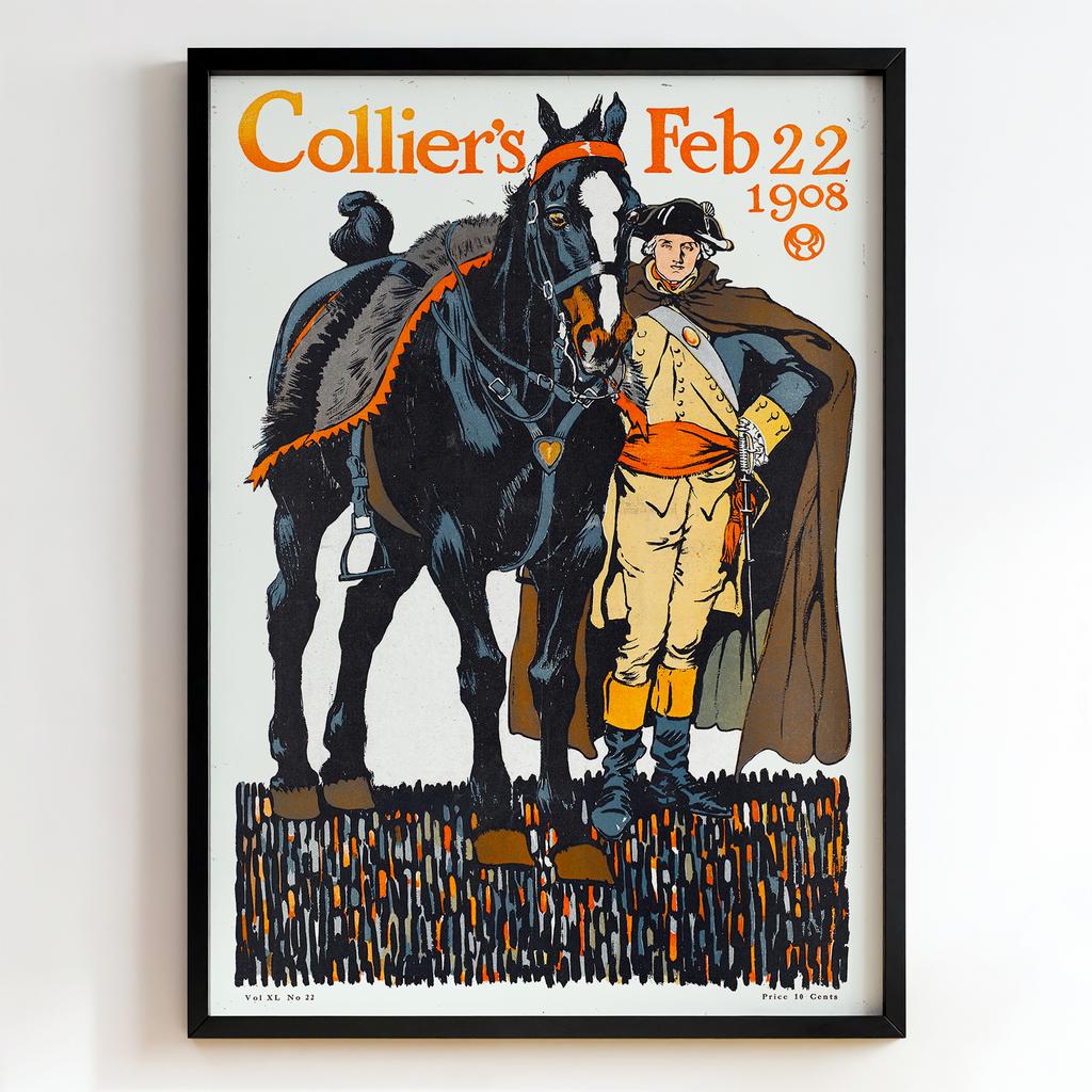 Ретро постер "Collier’s – Feb 22, 1908 – Edward Penfield (1908)"