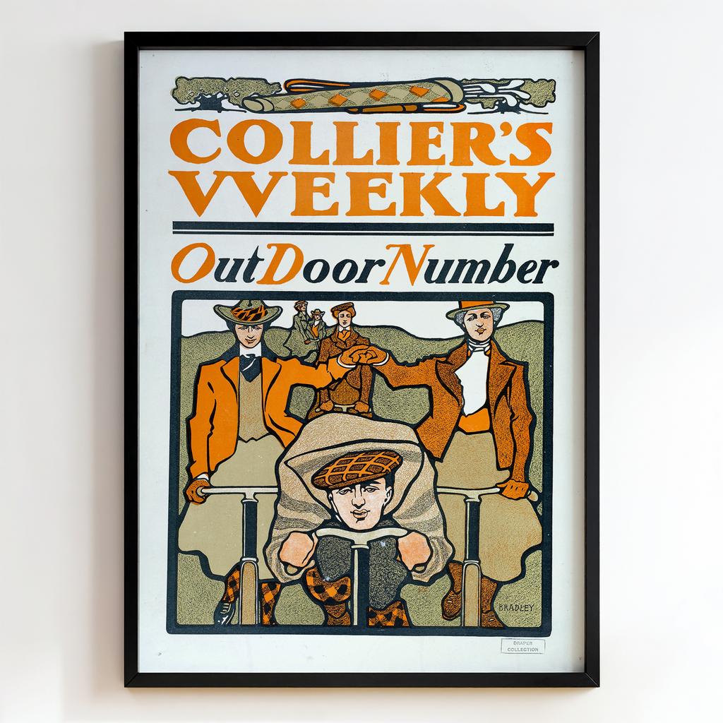 Ретро постер "Collier’s Weekly – Outdoor Number – Will H. Bradley (1902)"