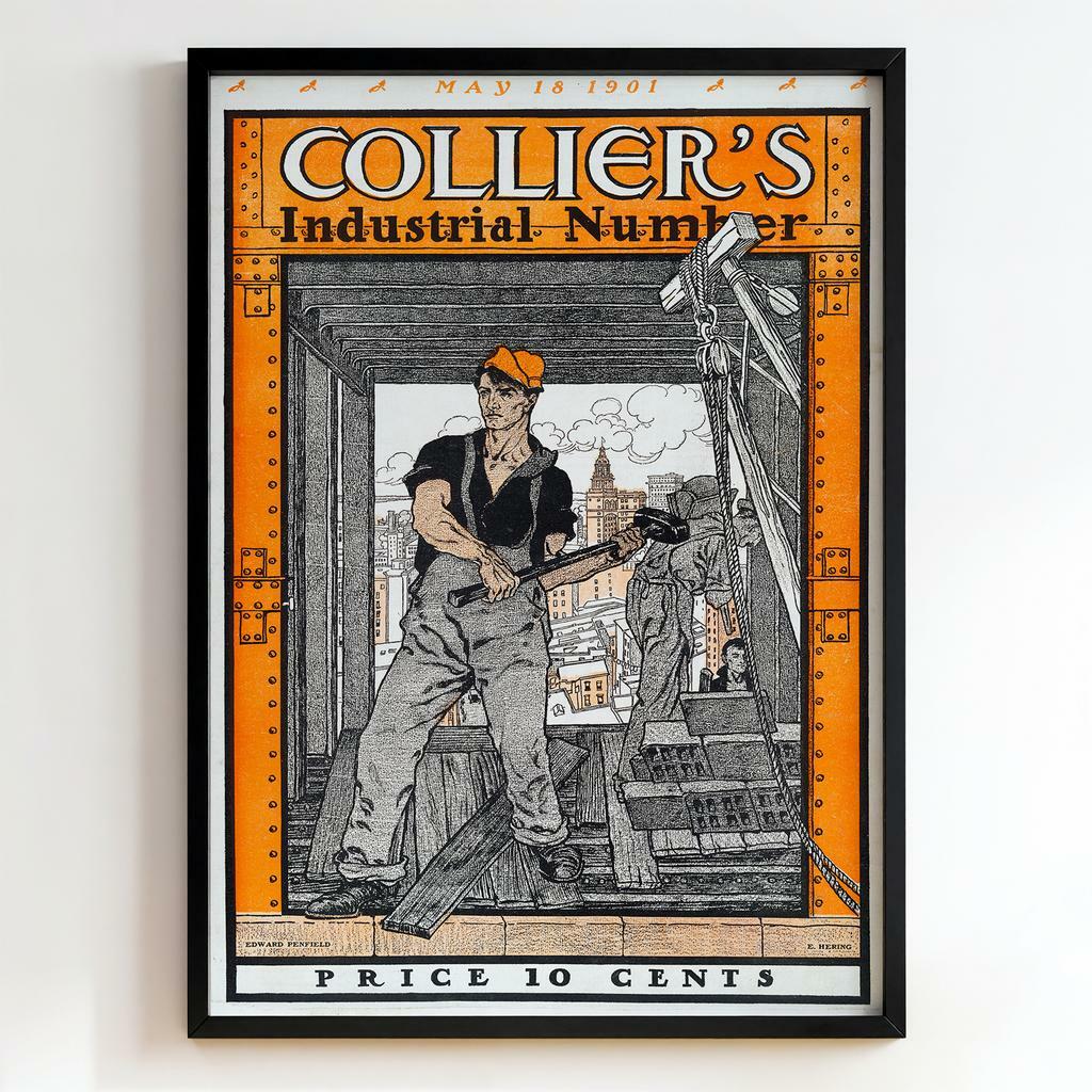 Ретро постер "Collier’s – Industrial Number – Edward Penfield (1901)"