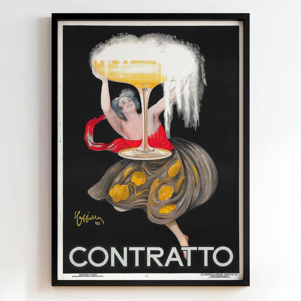 Ретро постер "Contratto – Leonetto Cappiello (1922)"