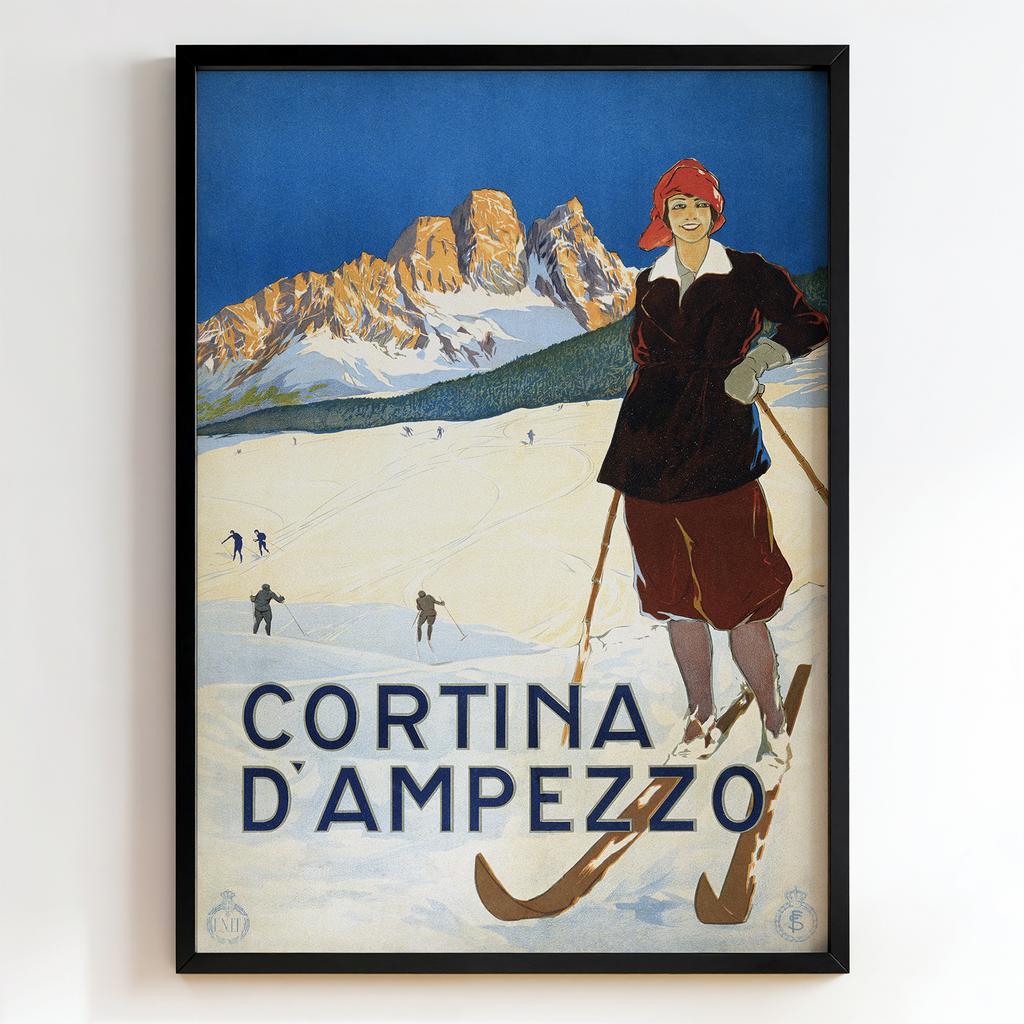 Ретро постер "Cortina d’Ampezzo – Franz Lenhart (1928)"