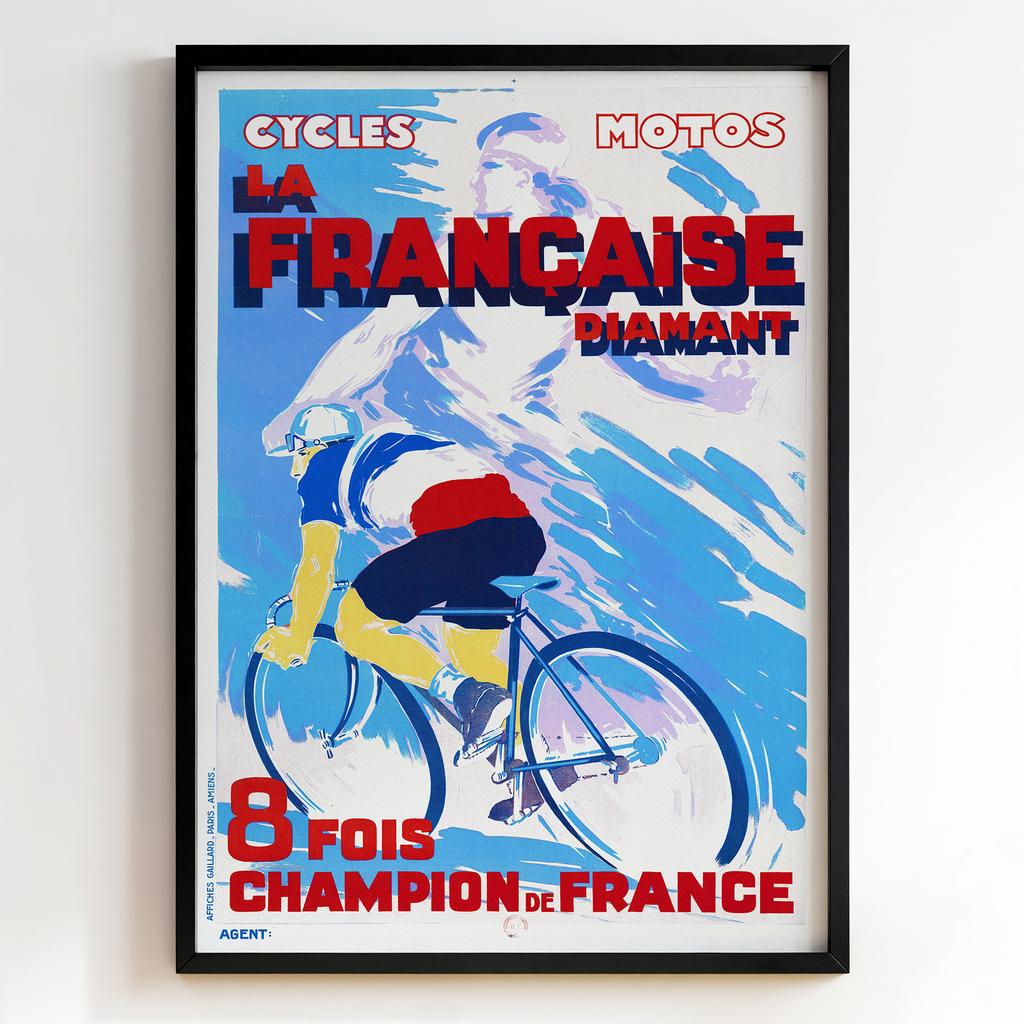 Ретро постер "Cycles Motos La Française Diamant (1930)"