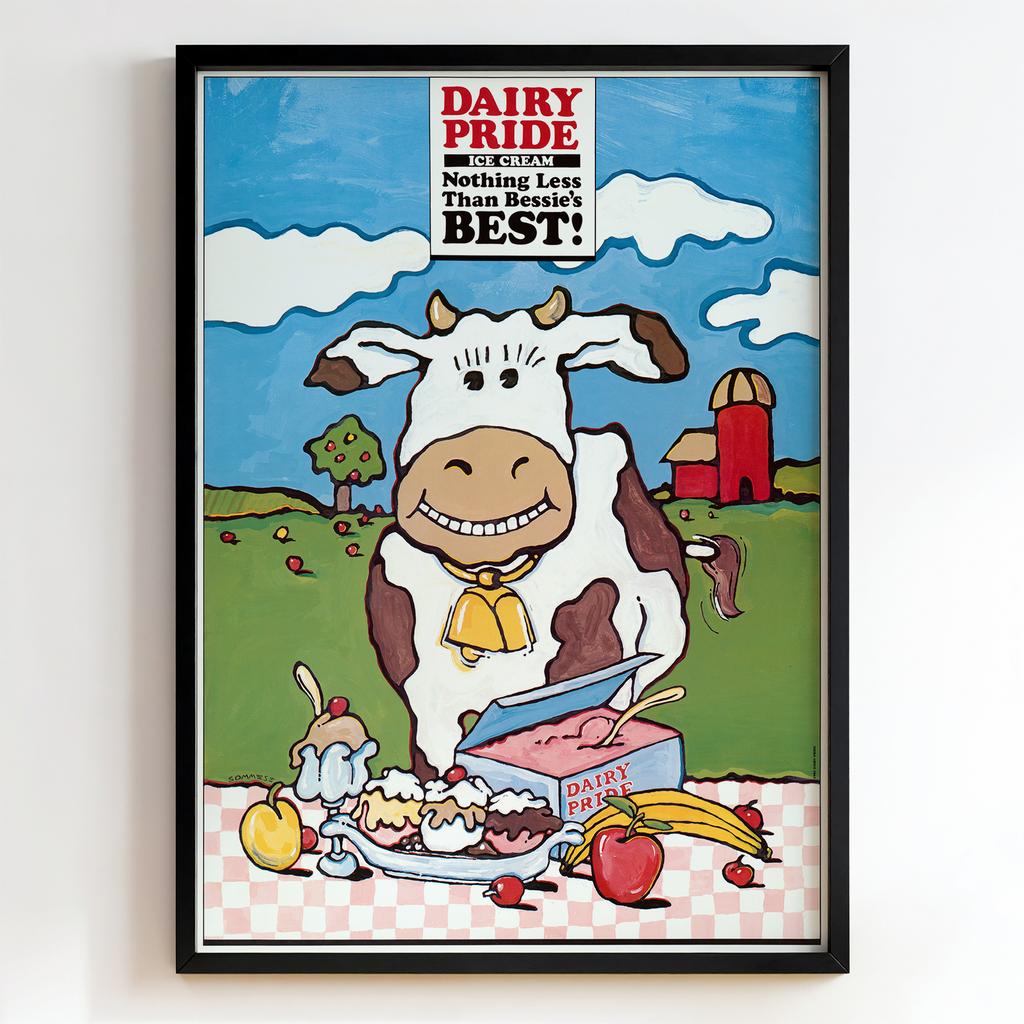 Ретро постер "Dairy Pride Ice Cream – Sam Sommers (1960)"
