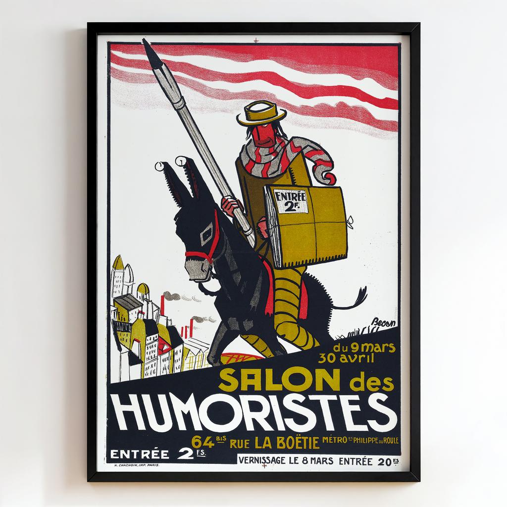 Ретро постер "Salon des Humoristes – Becan (1920s)"