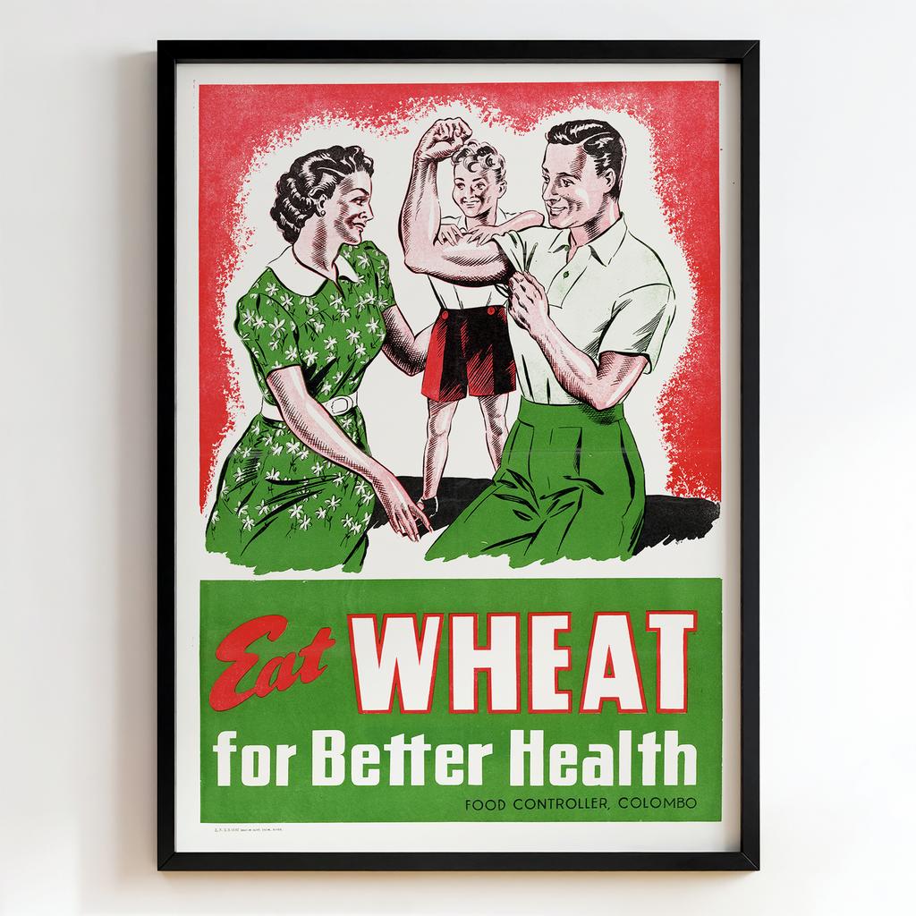 Ретро постер "Eat Wheat for Better Health (1940s)"