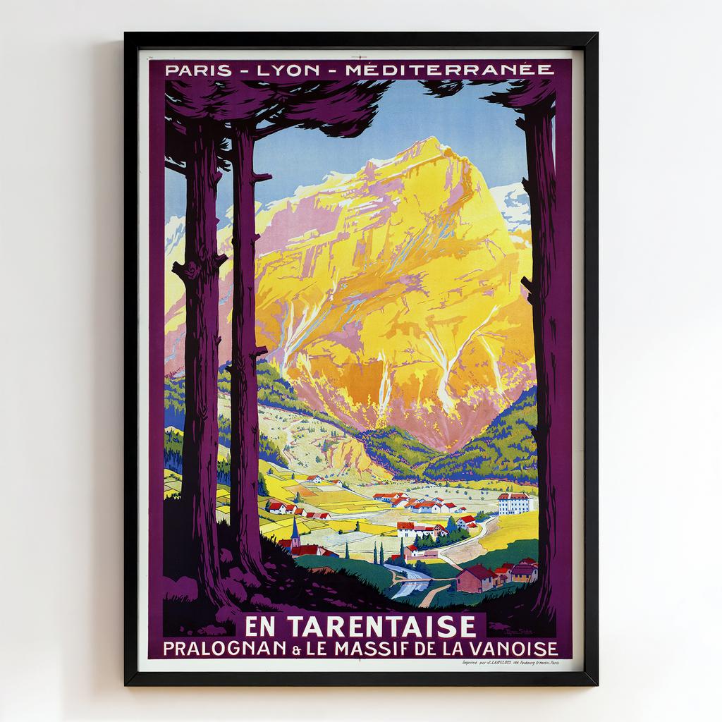 Ретро постер "Paris Lyon Méditerranée – En Tarentaise – Roger Broders (1928)"