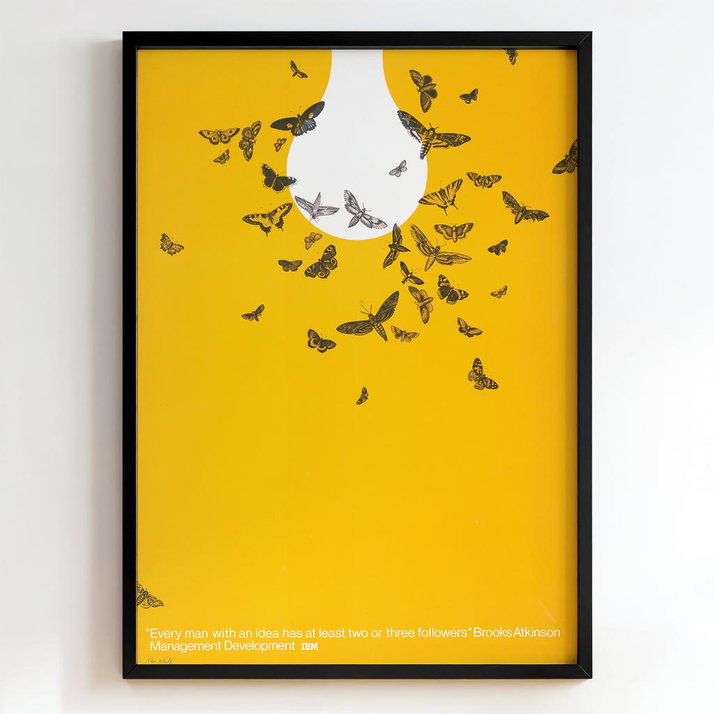 Ретро постер "Every Man With an Idea – IBM (Paul Rand, 1960s)"