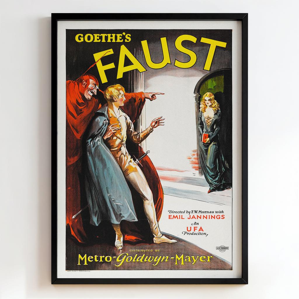 Ретро постер "Goethe’s Faust – F.W. Murnau / UFA (1926)"
