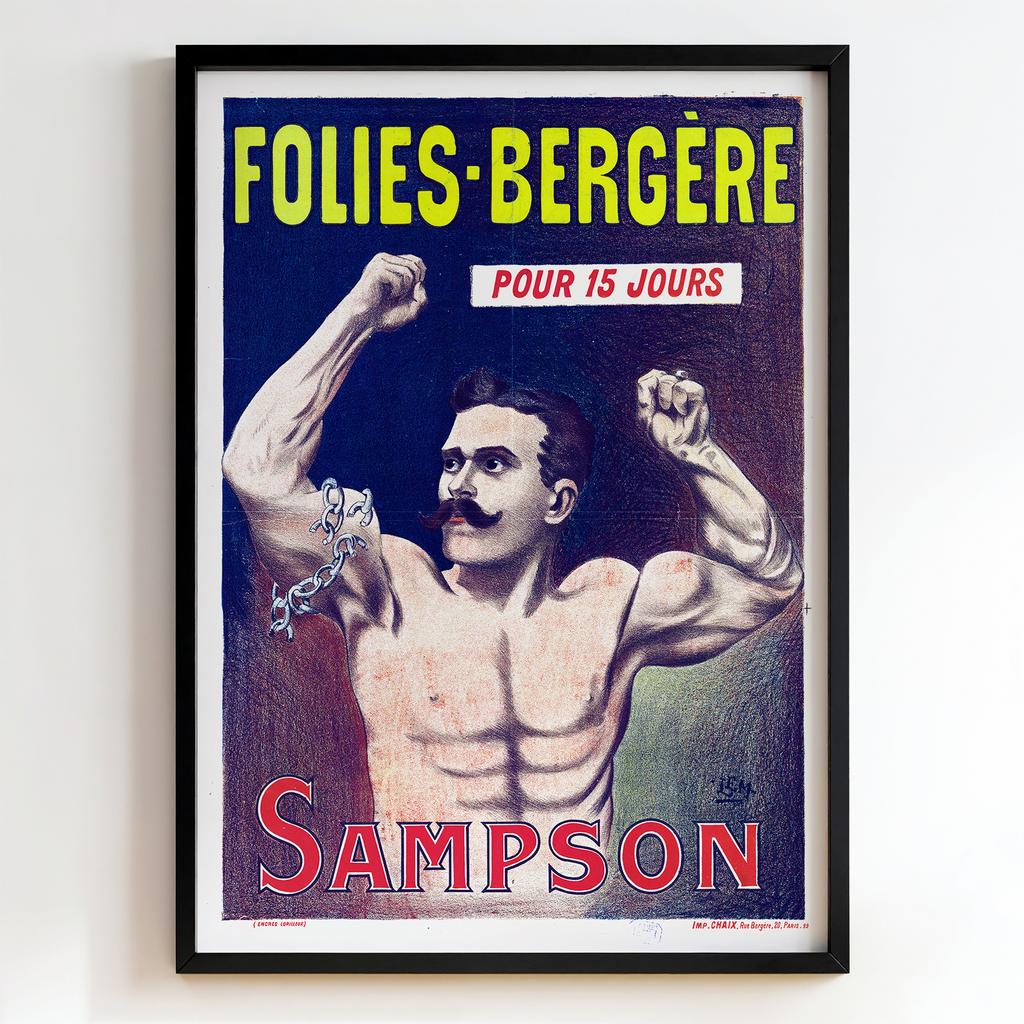Ретро постер "Folies-Bergère – Sampson (1899)"