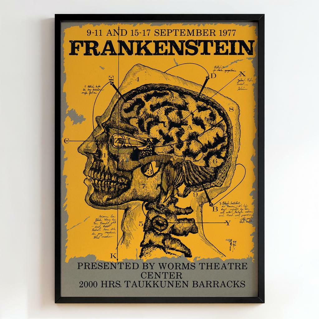 Ретро постер "Frankenstein – Worms Theatre Center (1977)"