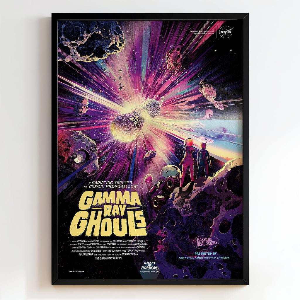 Ретро постер "Gamma-Ray Ghouls – NASA Exoplanet Exploration (2018)"