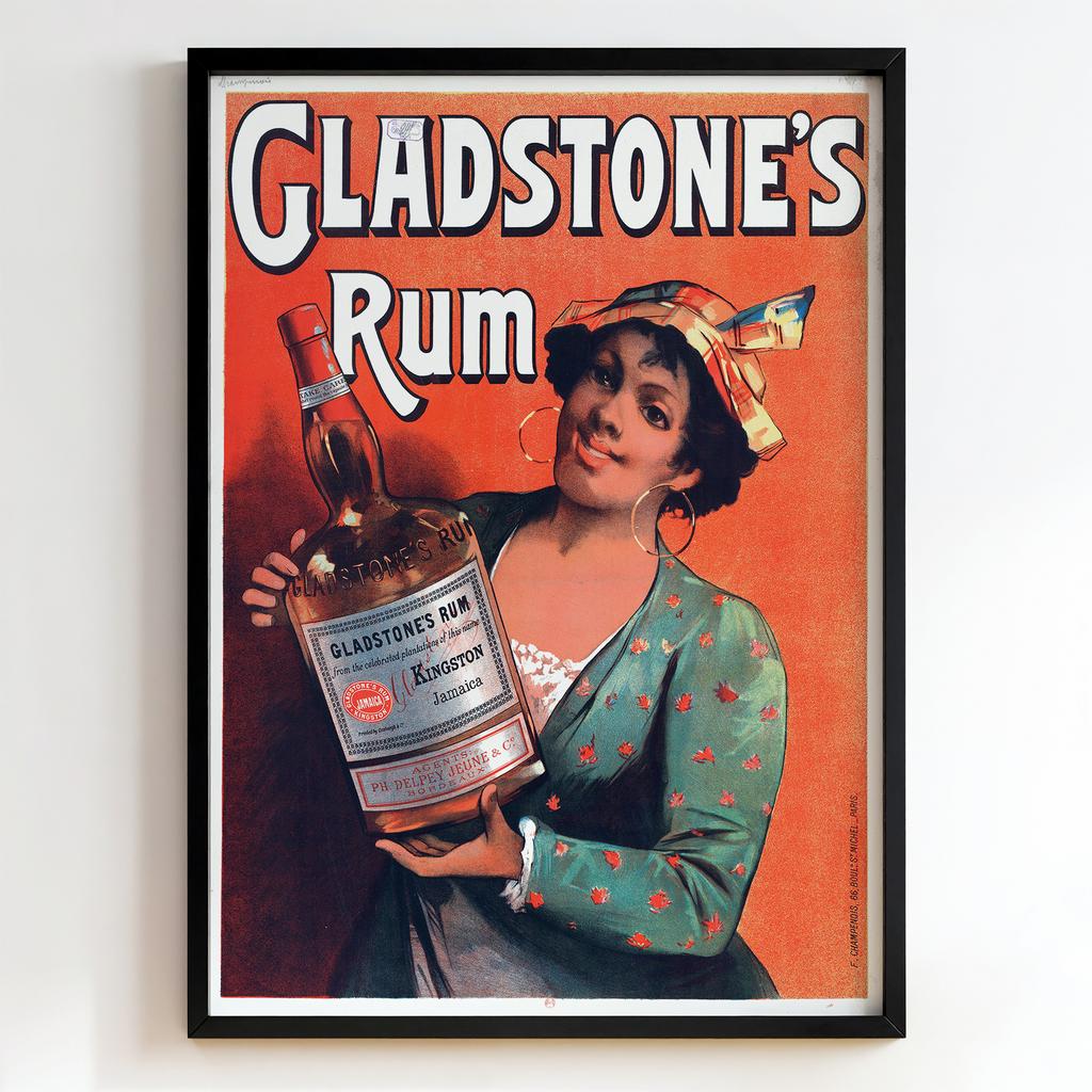 Ретро постер "Gladstone's Rum – Leonetto Cappiello (1901)"