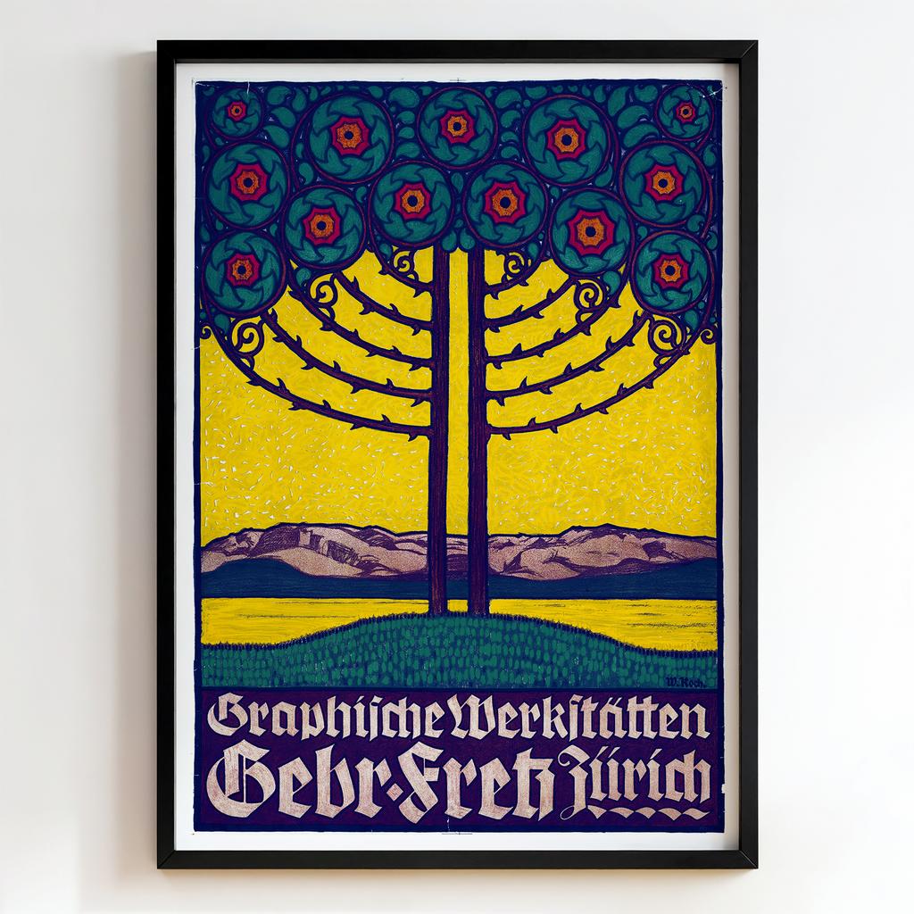 Ретро постер "Graphische Werkstätten Gebr. Fretz Zürich – Walter Koch (1910s)"
