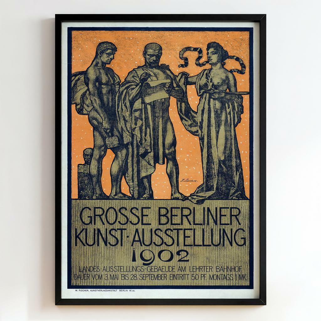 Ретро постер "Grosse Berliner Kunstausstellung – F. Skarbina (1902)"