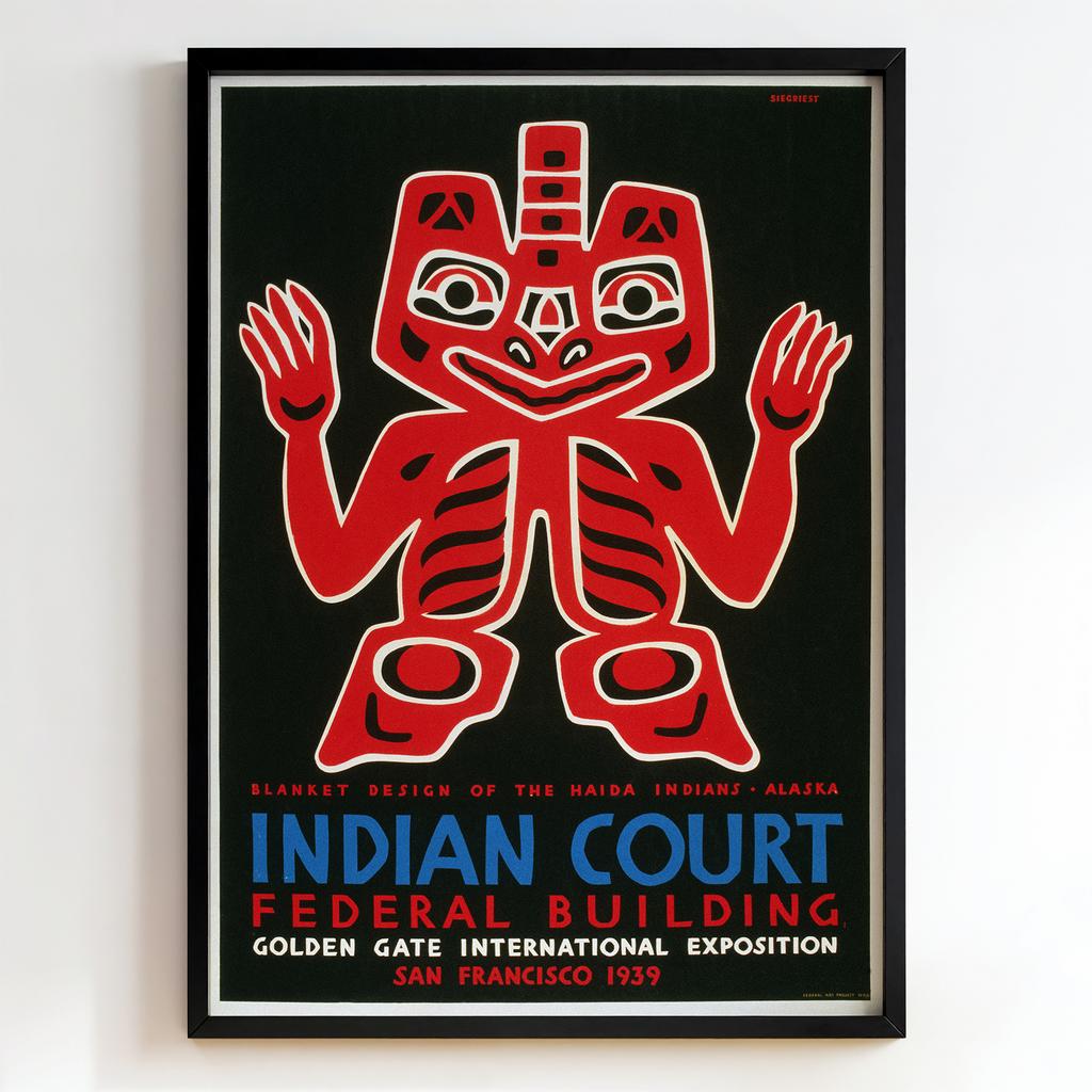 Ретро постер "Indian Court – Golden Gate International Exposition (San Francisco, 1939)"