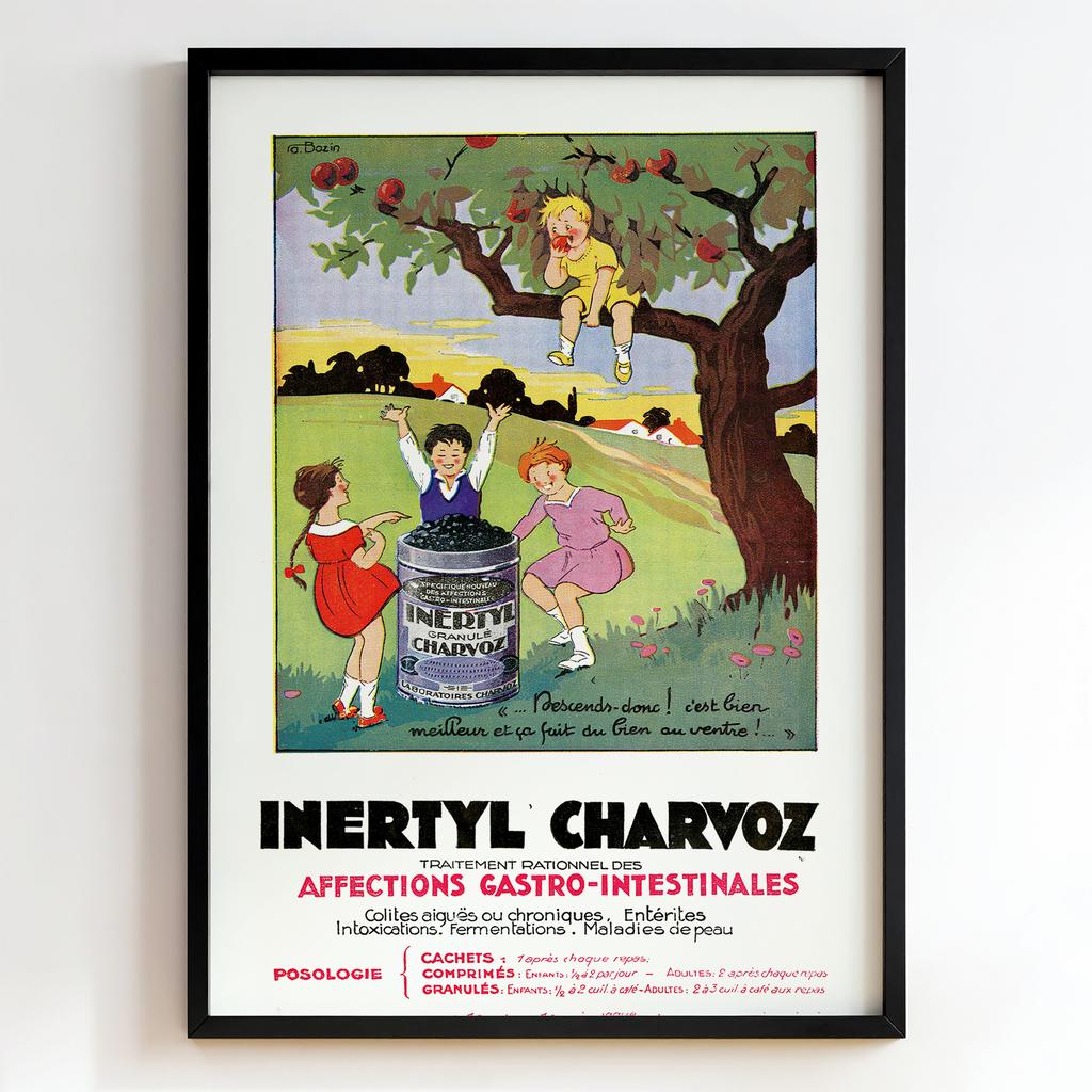 Ретро постер "Inertyl Charvoz – Affections Gastro-Intestinales (1930s)"