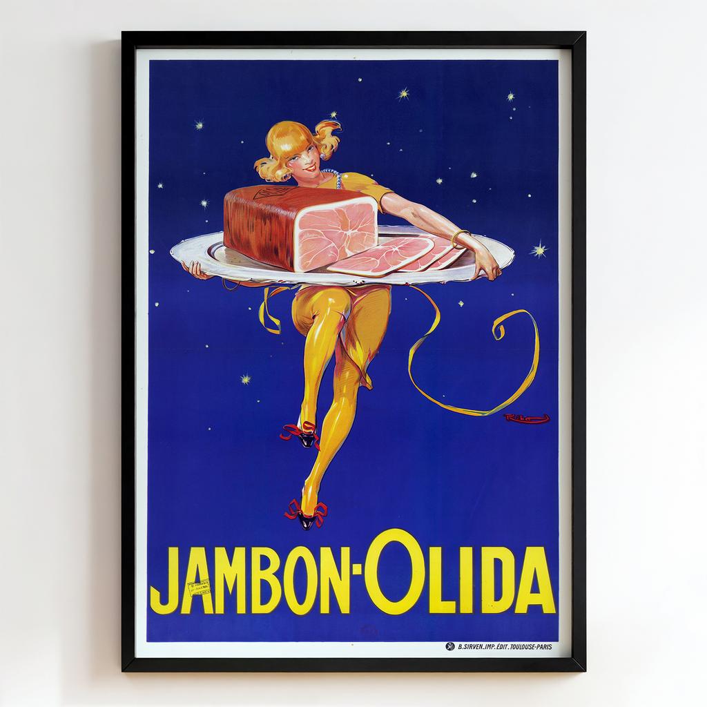 Ретро постер "Jambon Olida – Leonetto Cappiello (1920)"