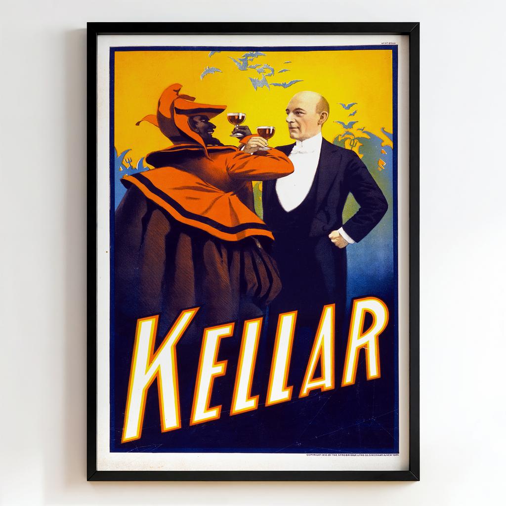 Ретро постер "Kellar – Toast with the Devil (1895)"