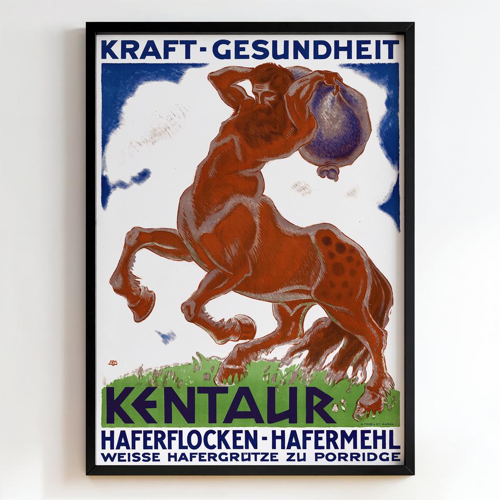 Ретро постер "Kentaur Haferflocken (c.1910)"