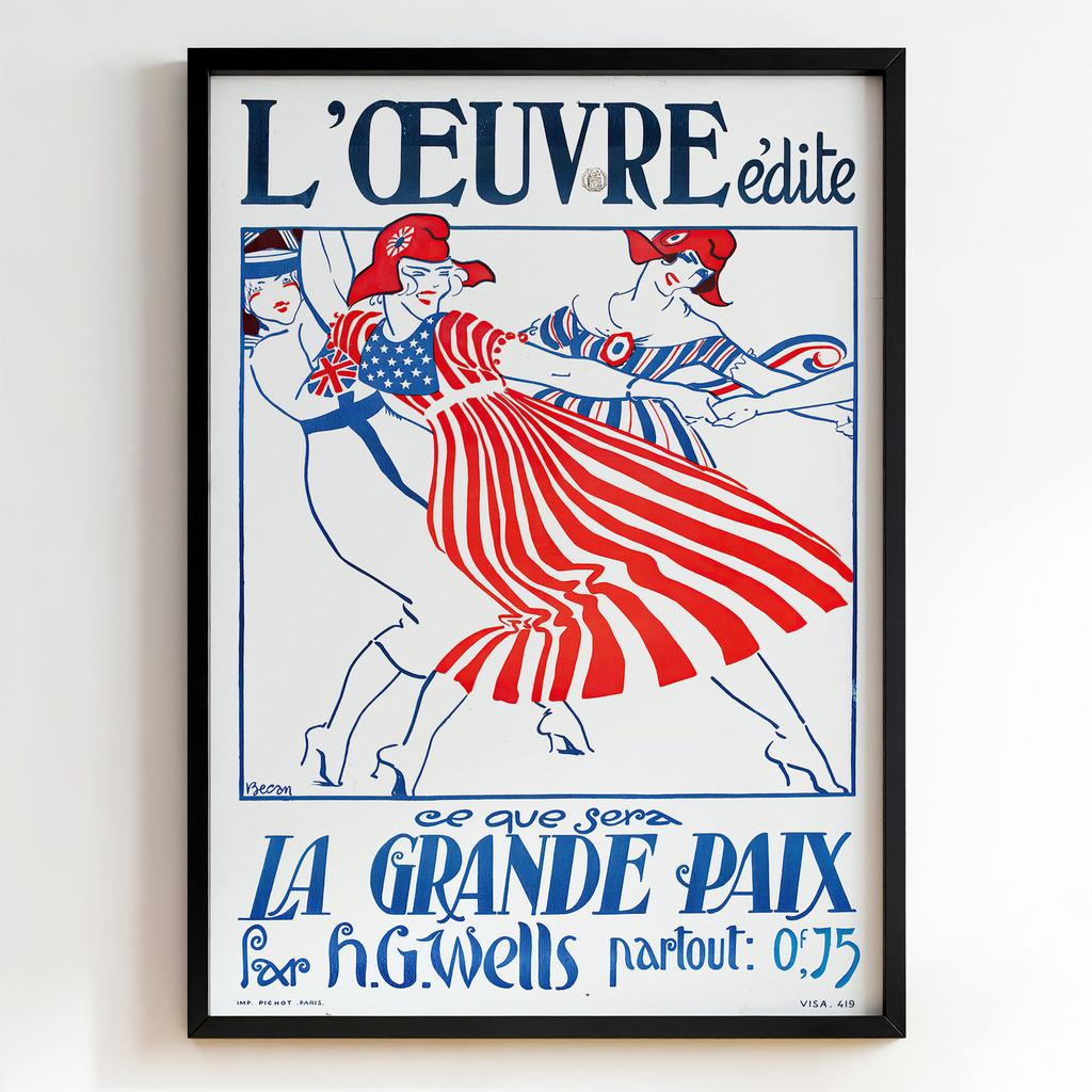 Ретро постер "L’Œuvre Édite – La Grande Paix – Beron (c.1919)"
