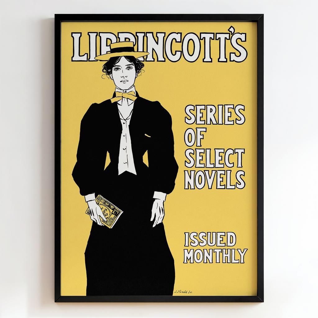 Ретро постер "Lippincott’s Series of Select Novels – J.J. Gould Jr. (c.1900s)"