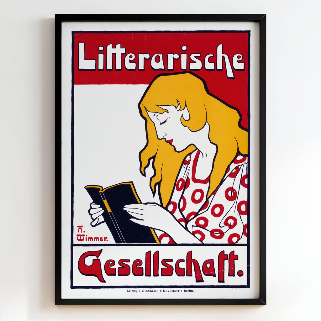 Ретро постер "Literarische Gesellschaft – A. Winner"