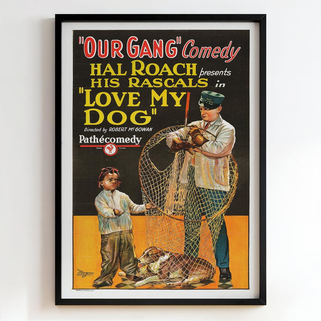 Ретро постер "Our Gang Comedy – Love My Dog – Hal Roach (1927)"