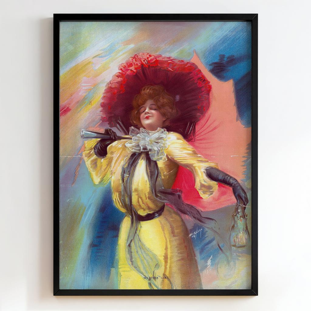 Ретро постер "Maxine Girl – Harrison Fisher (1900s)"