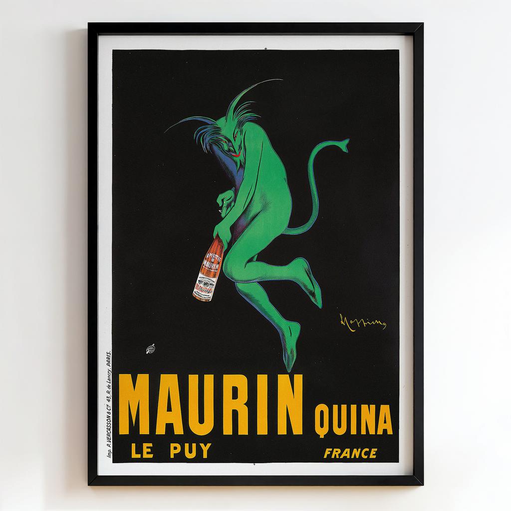 Ретро постер "Maurin Quina – Le Diable Vert – Leonetto Cappiello (1906)"