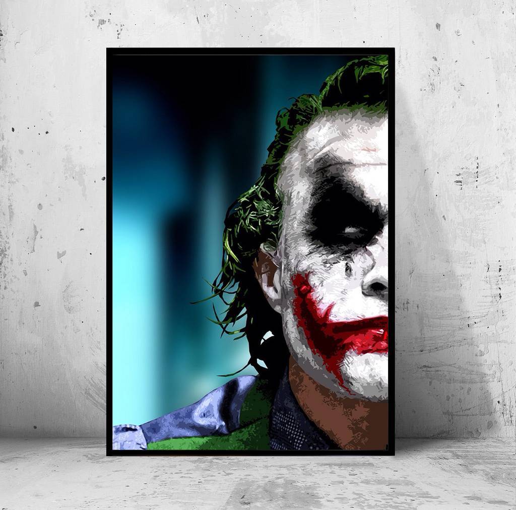 Постер на ПВХ 3 мм. "Джокер / Joker" (Хит Леджер / Heath Ledger) #2