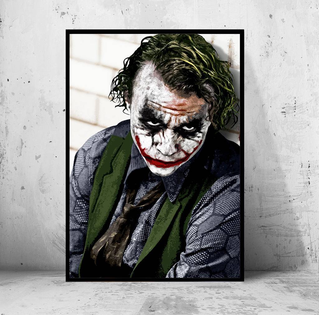 Постер на ПВХ 3 мм. "Джокер / Joker" (Хит Леджер / Heath Ledger) #4
