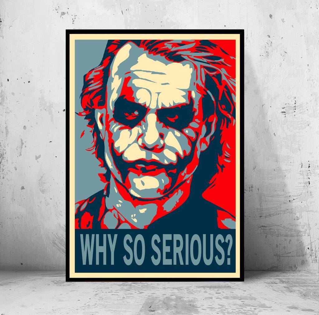 Постер на ПВХ 3 мм. "Джокер / Joker" (Хит Леджер / Heath Ledger) #5