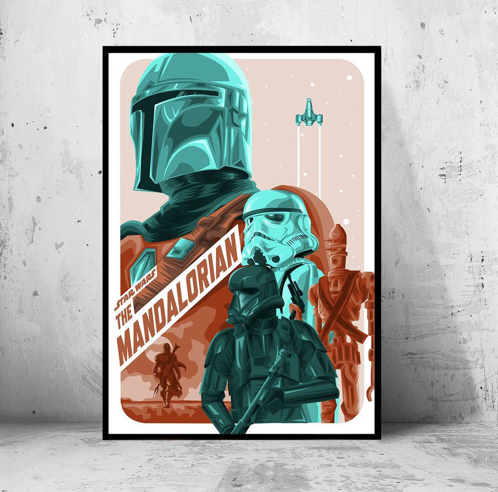 Постер "the Mandalorian" (Мандалорец / Звездные Войны / Star Wars)