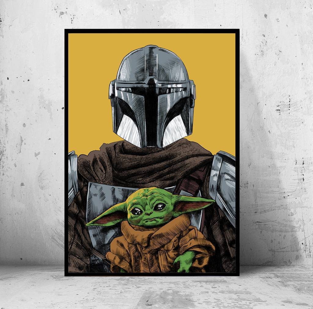 Постер "the Mandalorian" (Мандалорец / Звездные Войны / Star Wars)