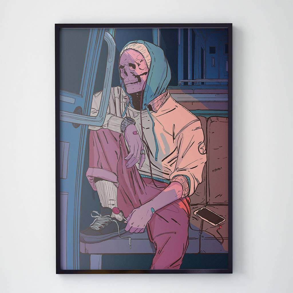 Постер "Арт с Черепом"