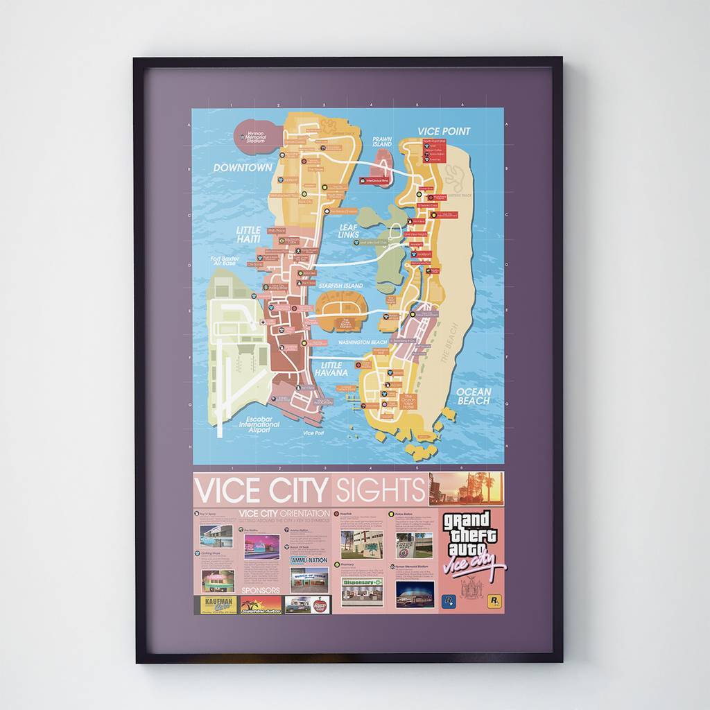 Постер GTA Vice City VC13002
