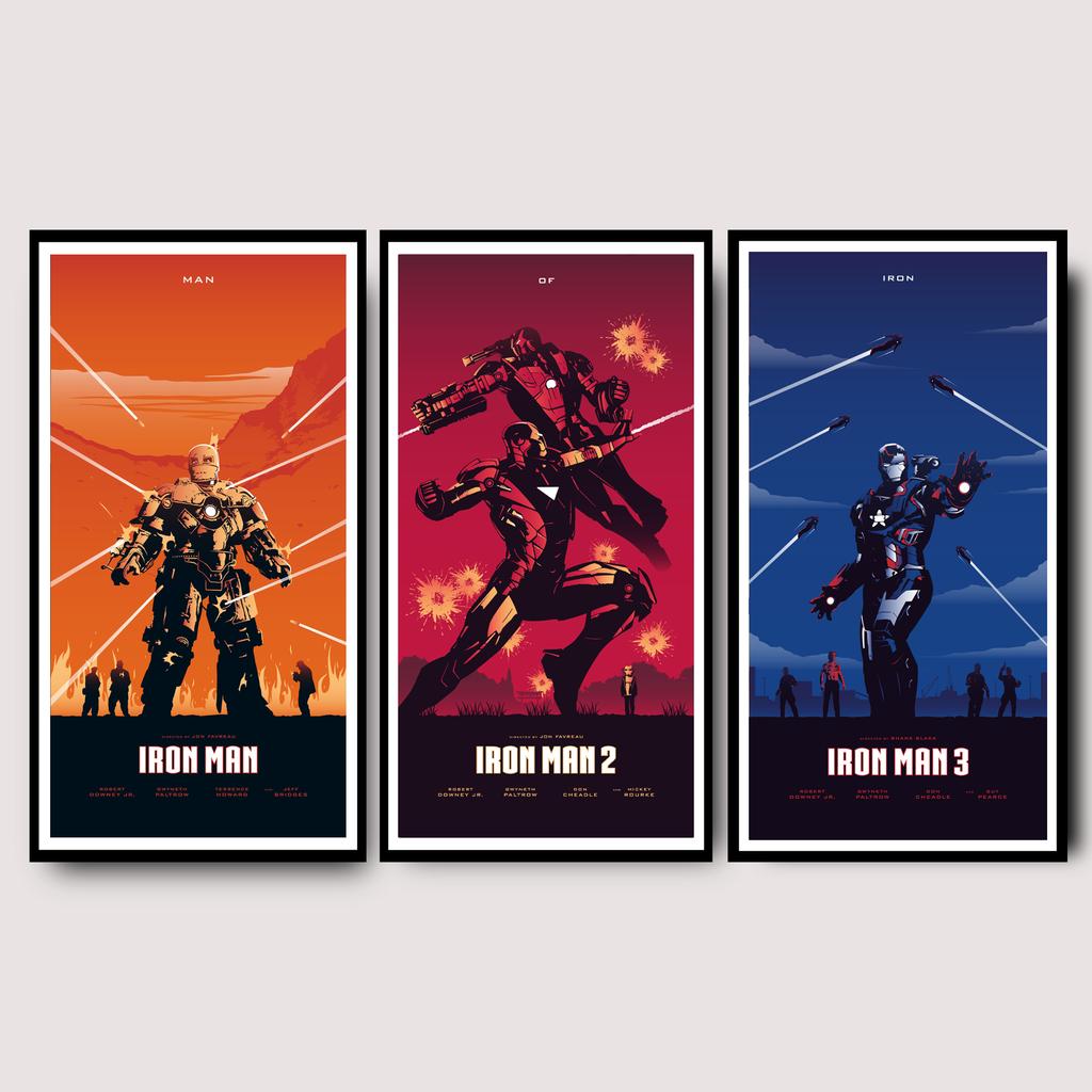 Постер триптих Железный человек (Iron Man) TIM001