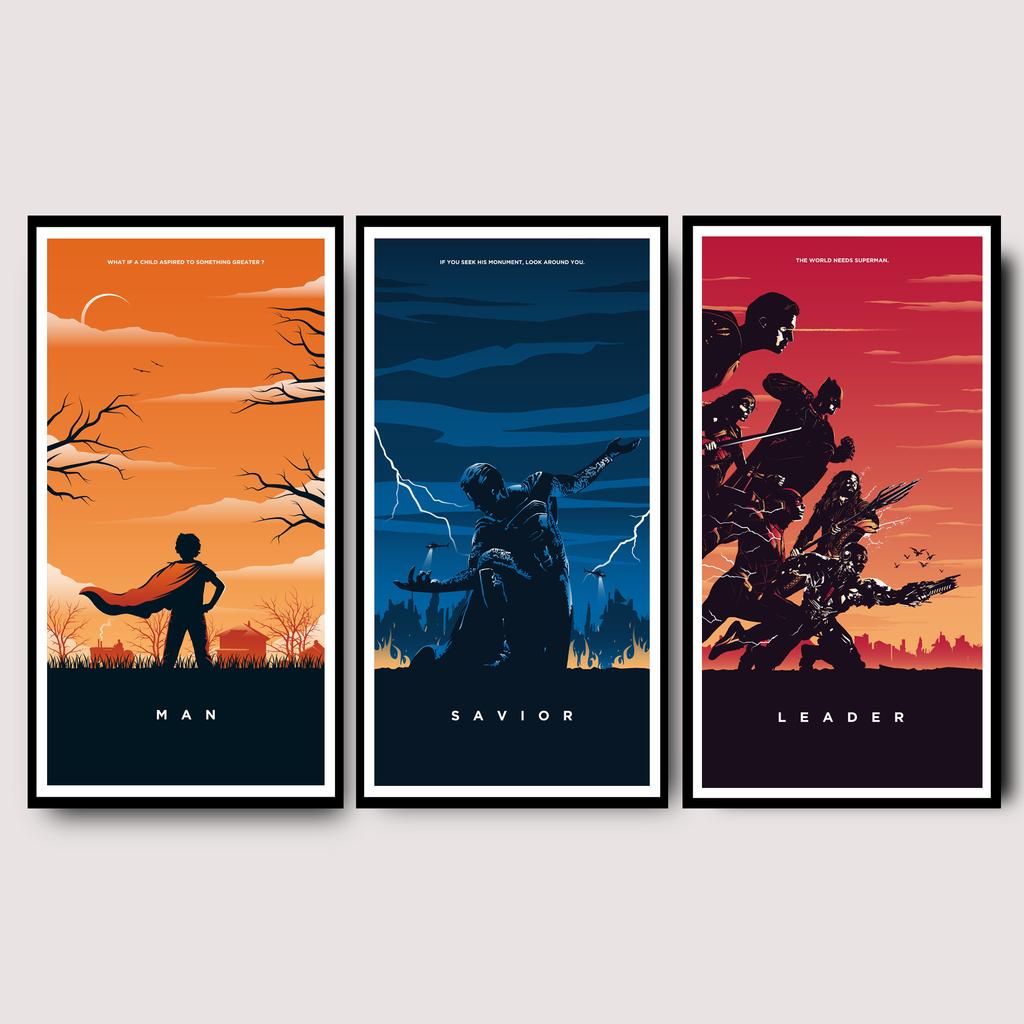 Постер триптих Лига справедливости (Justice League) TJL001