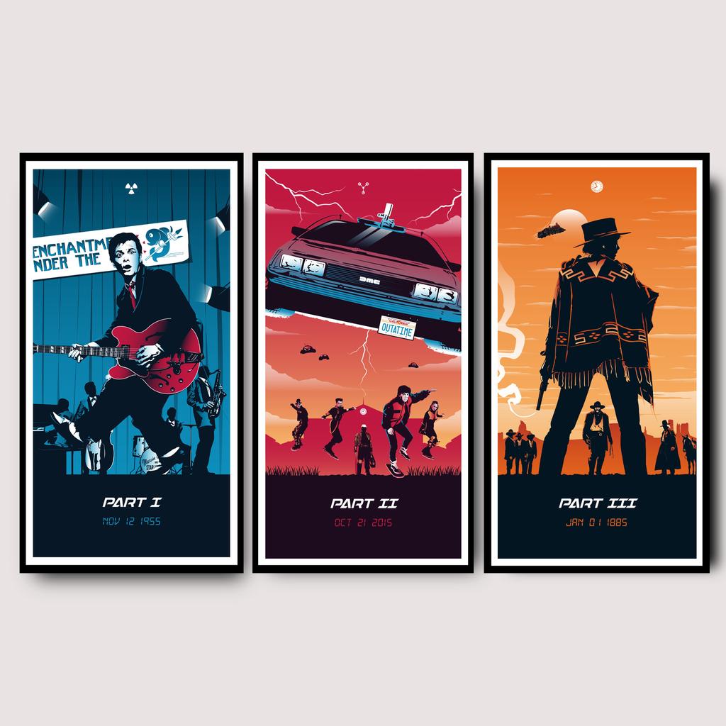 Постер триптих Назад в Будущее (Back to the Future) TBF001