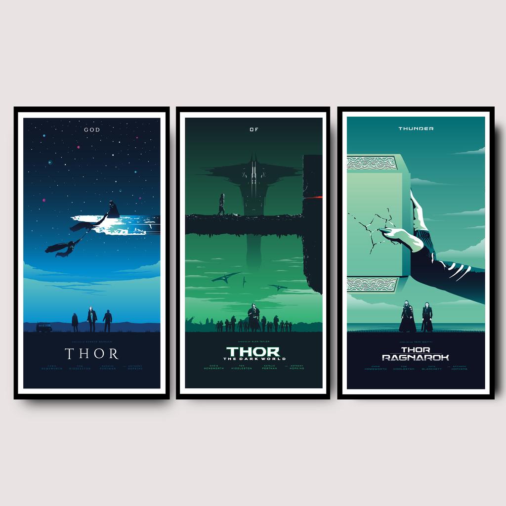 Постер триптих Тор (Thor) TTR001