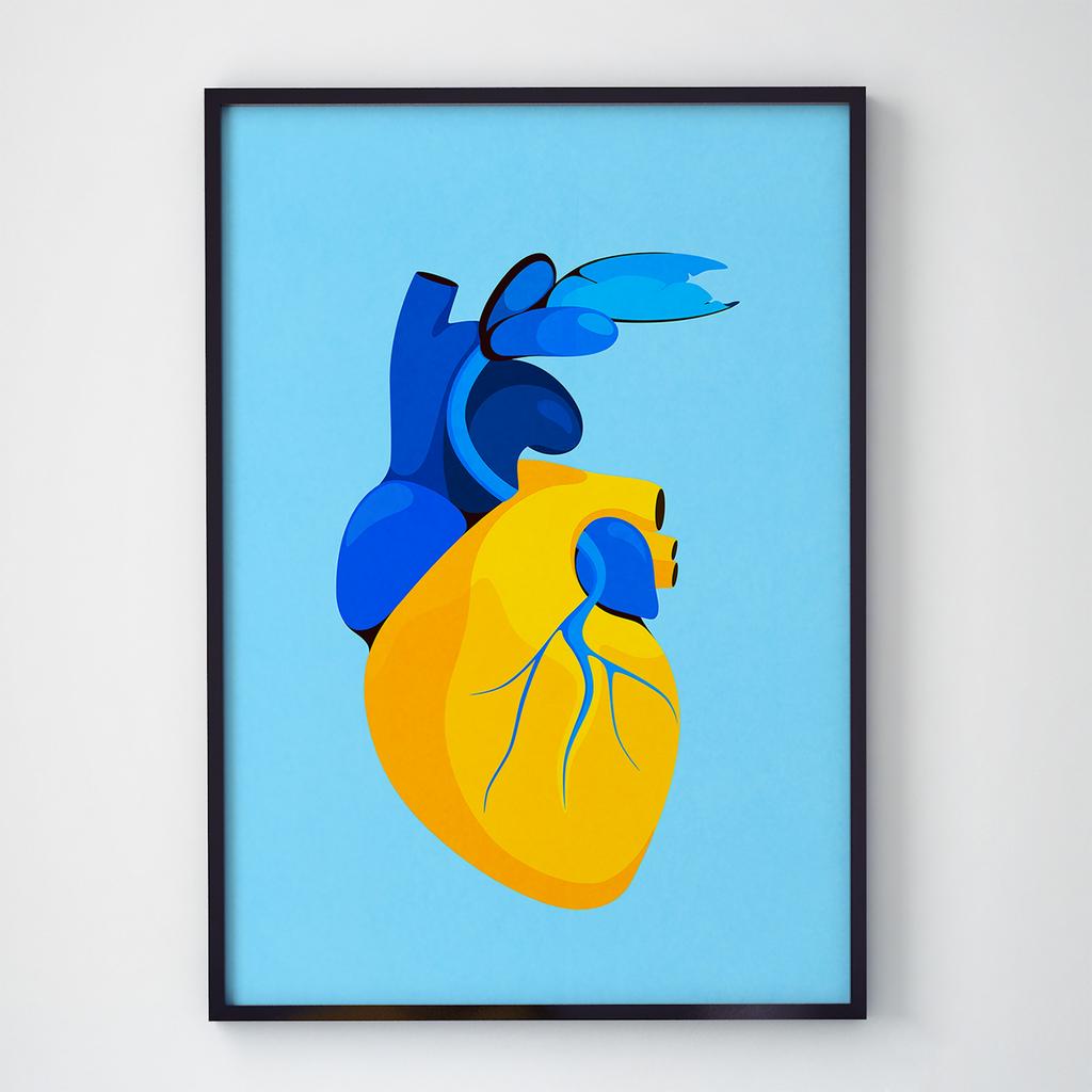 Постер український патріотичний Серце UP1047