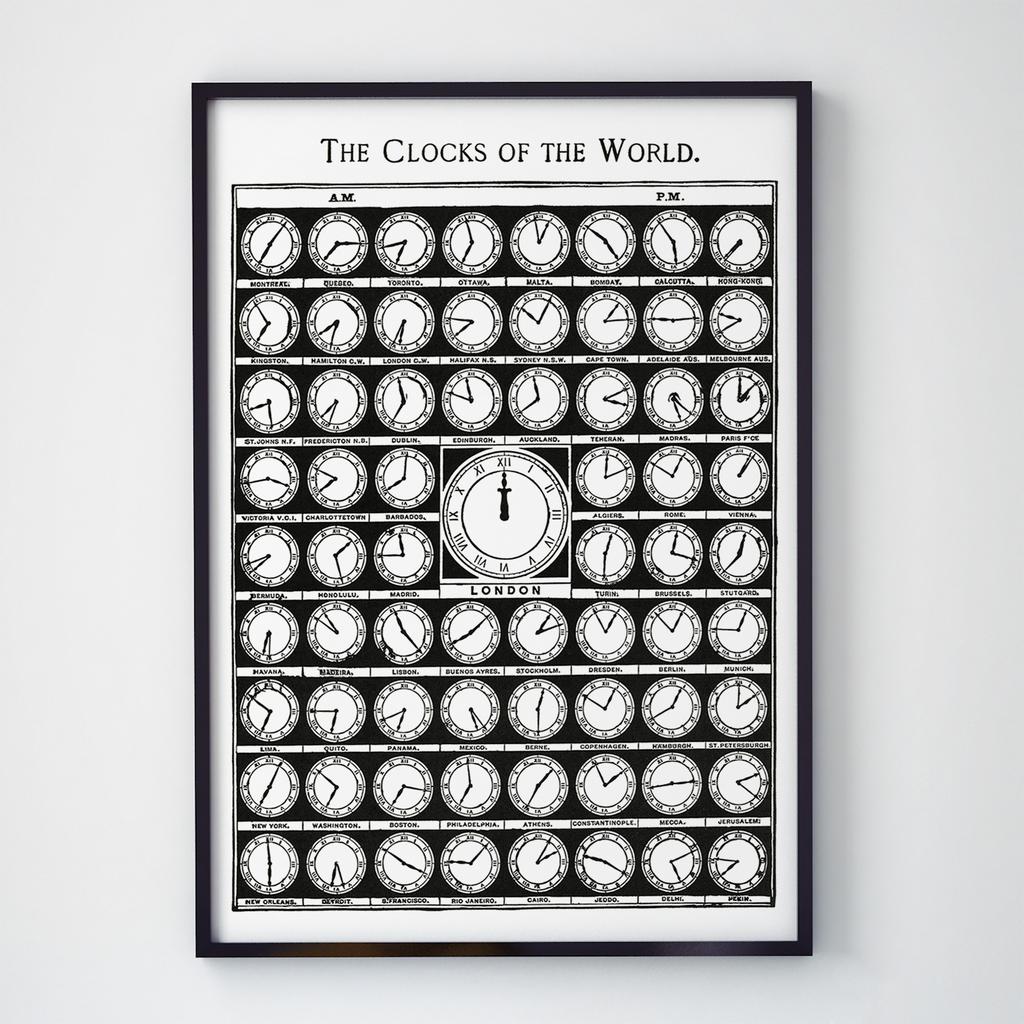 Постер Годинники Світу (the Clock of the World) WC1001