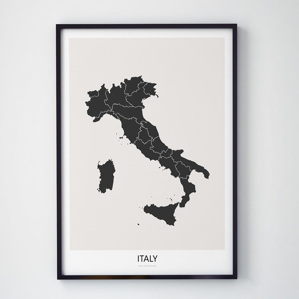 Постер Мапа Італії MW1002
