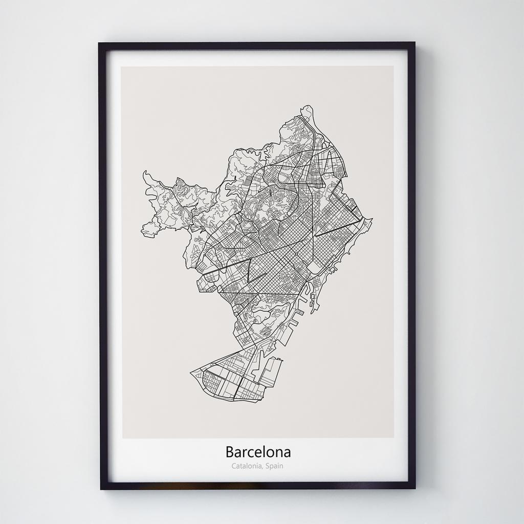 Постер Мапа Барселони MW1003