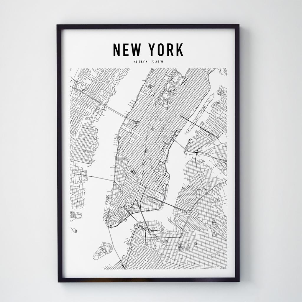 Постер Мапа Нью-Йорку MW1005